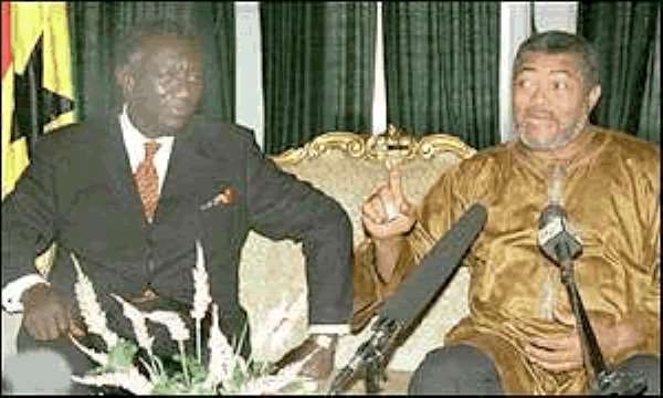Kufuor accuses Rawlings of scheming to destabilize the country